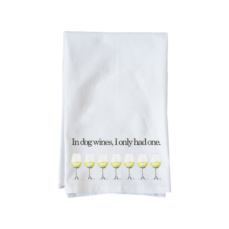 Dog Wine Kitchen Towel