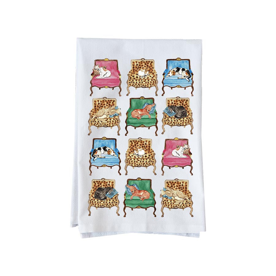 Dogs In Chairs Kitchen Towel