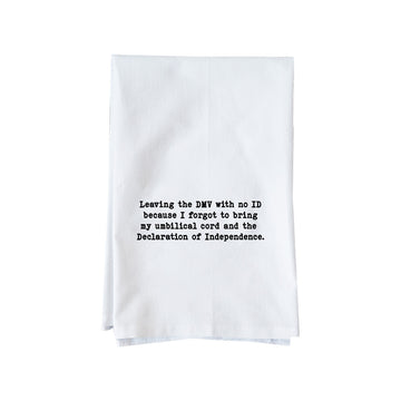 Leaving the DMV Kitchen Towel