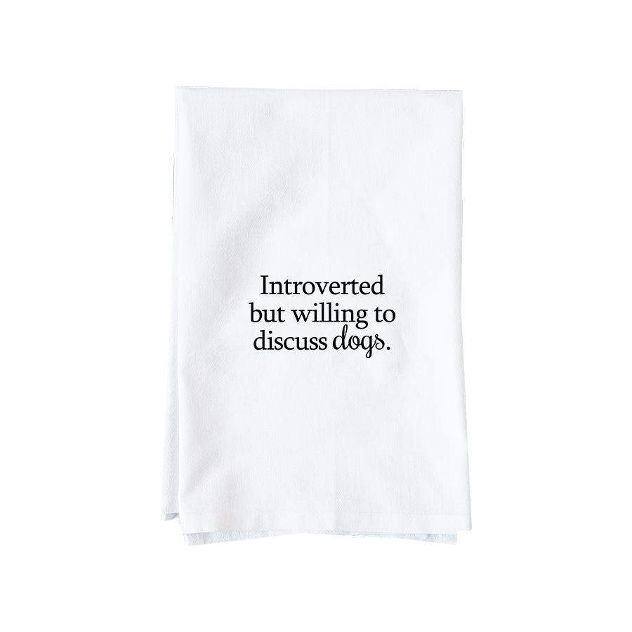 Willing to Discuss Dogs Kitchen Towel