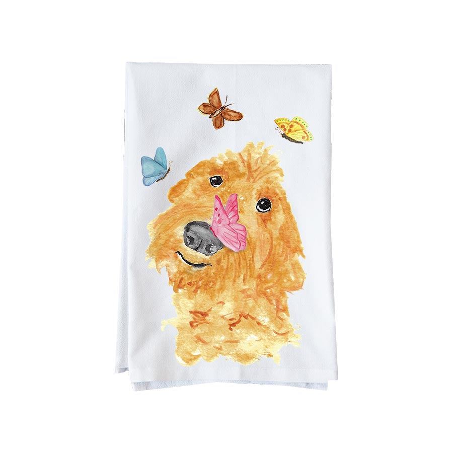 Doodle with Butterflies Kitchen Towel