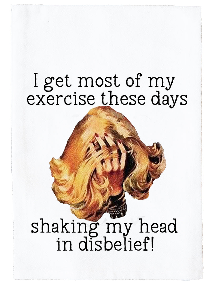 Shaking My Head Exercise Kitchen Towel