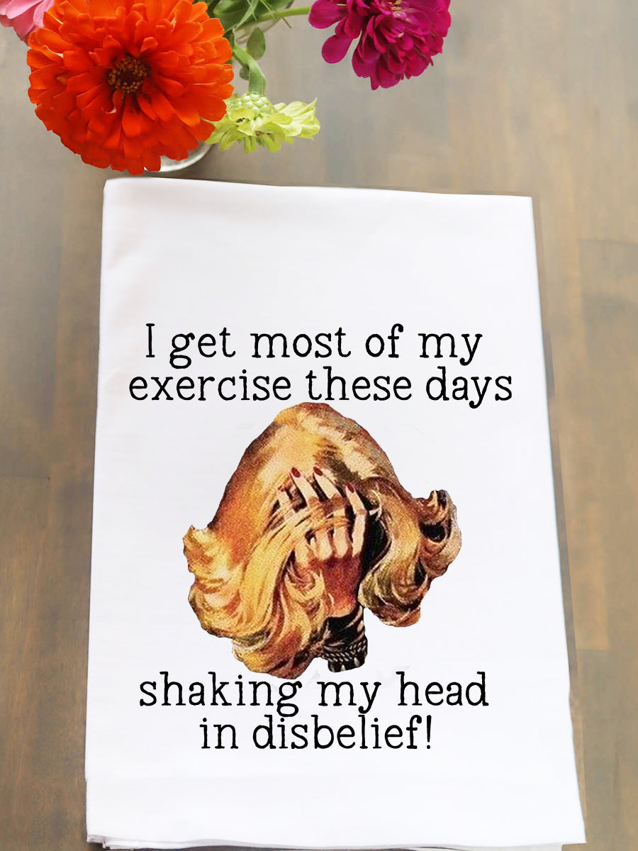 Shaking My Head Exercise Kitchen Towel