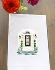 Front Door Facade Spring Kitchen Towel