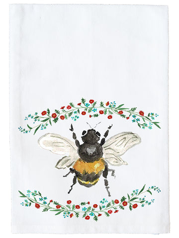Bee and Flowers Kitchen Towel