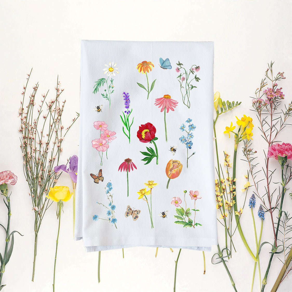 Floral Collage Kitchen Towel