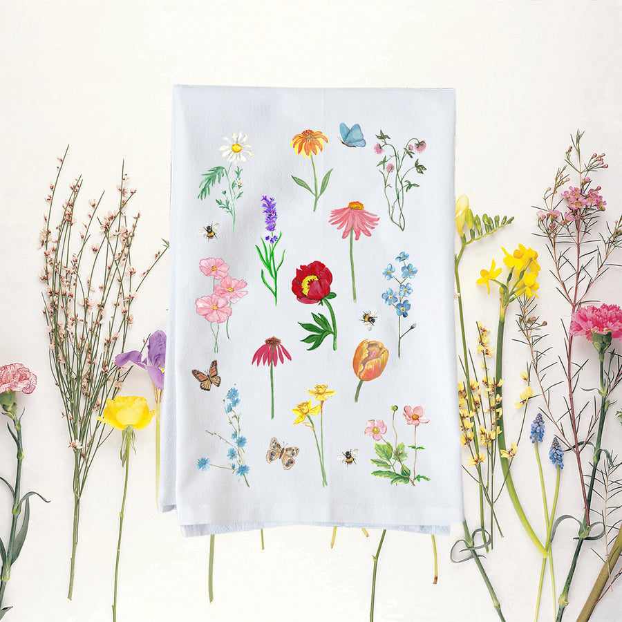 Floral Collage Kitchen Towel