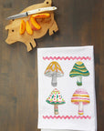 Fancy Mushrooms with Ric-Rac Kitchen Towel