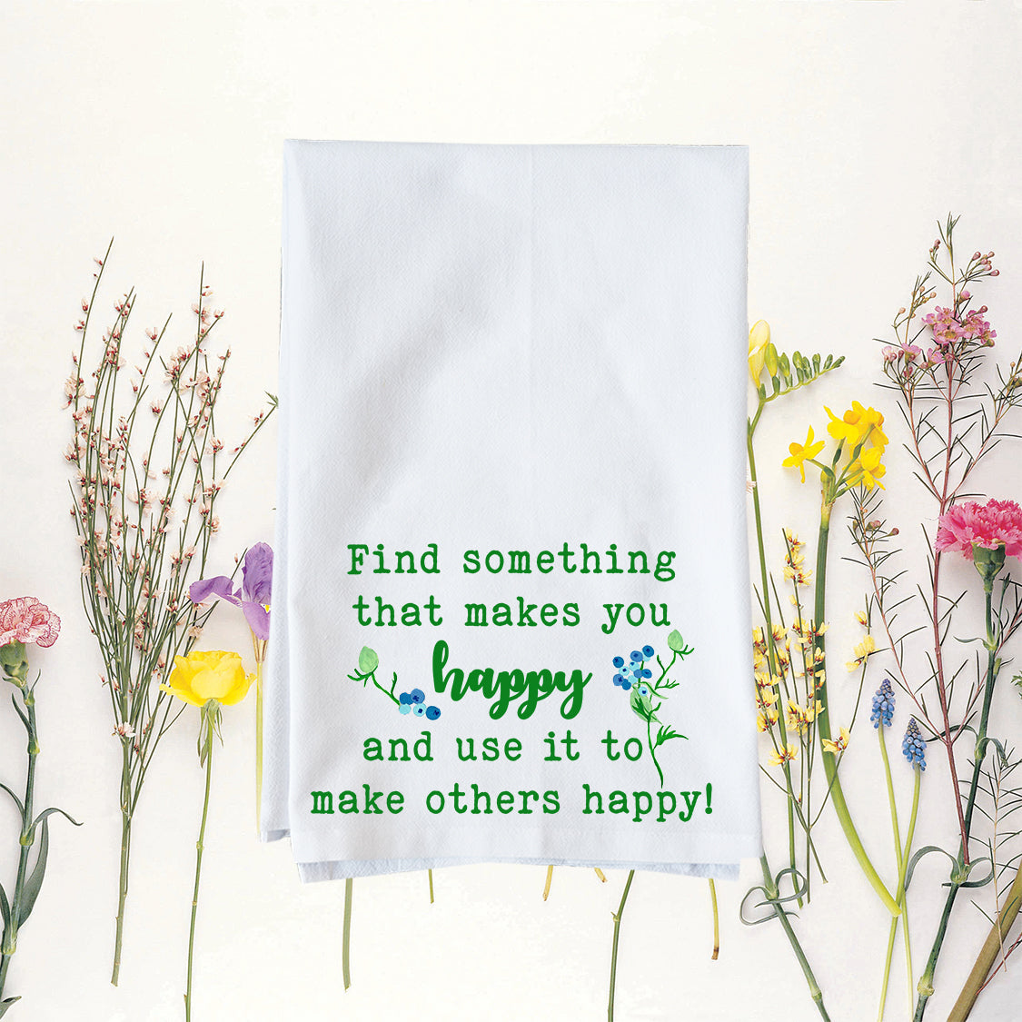 Find Something Happy Kitchen Towel