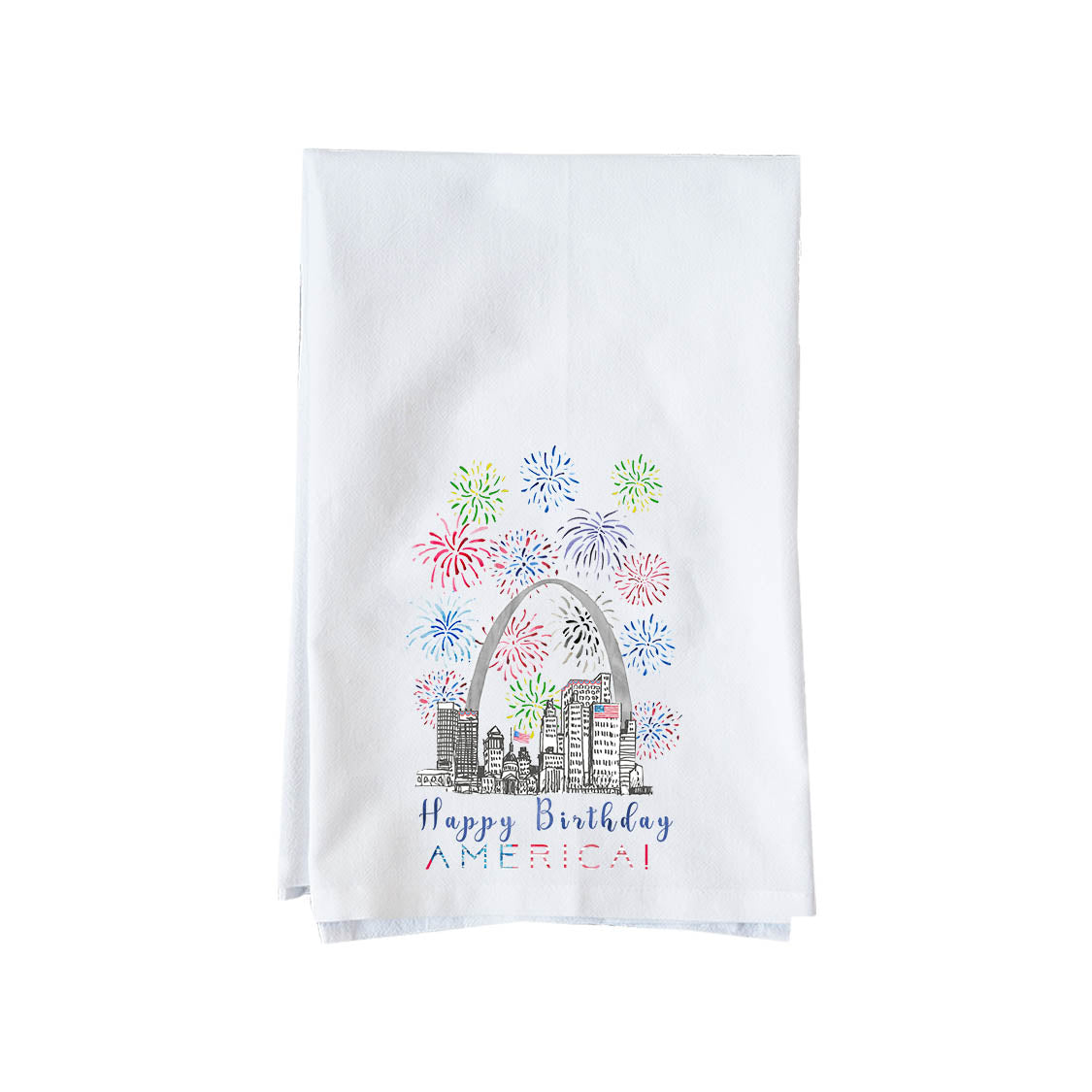 Fireworks STL Kitchen Towel