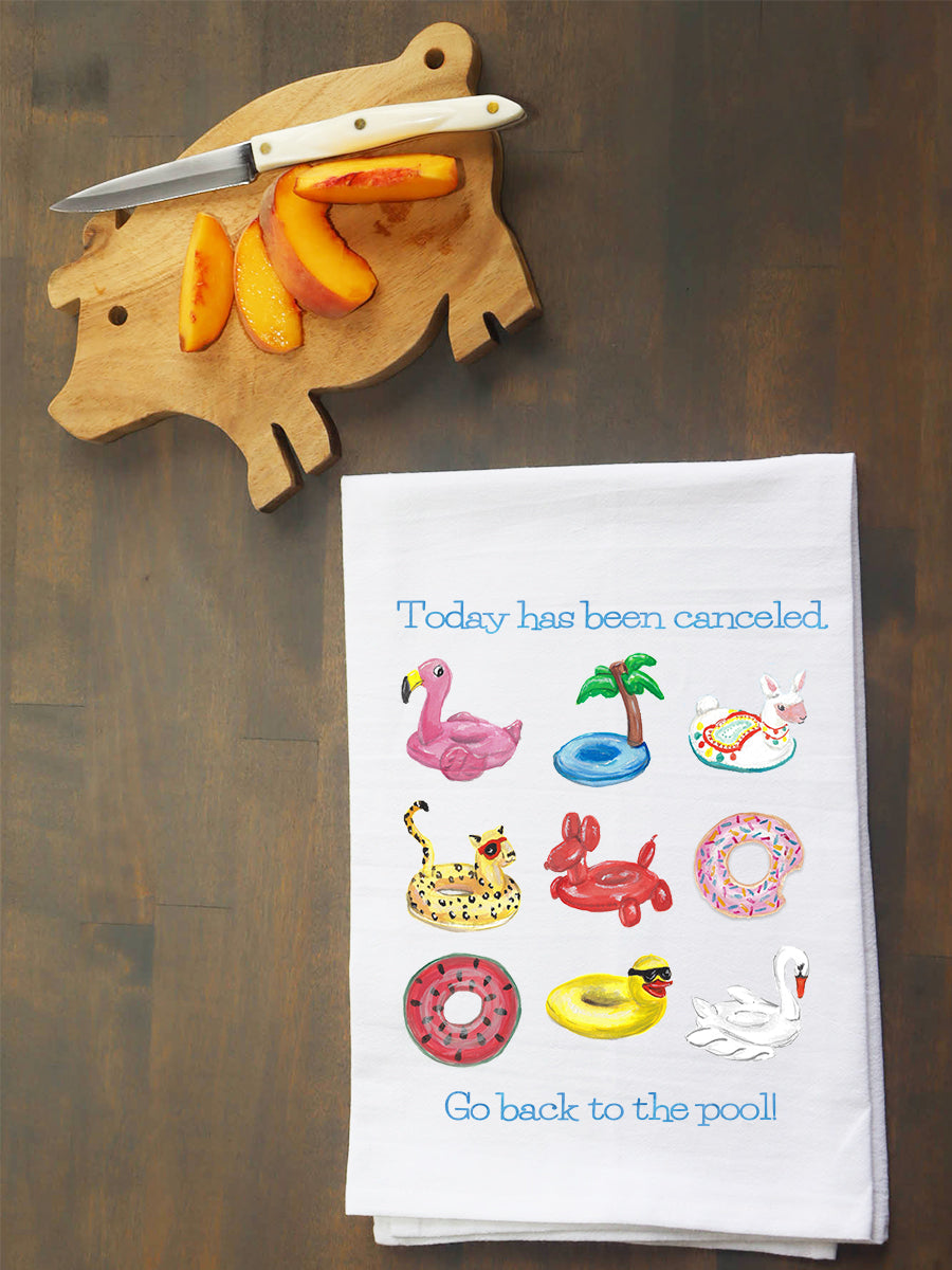 Go Back To The Pool Summer Kitchen Towel