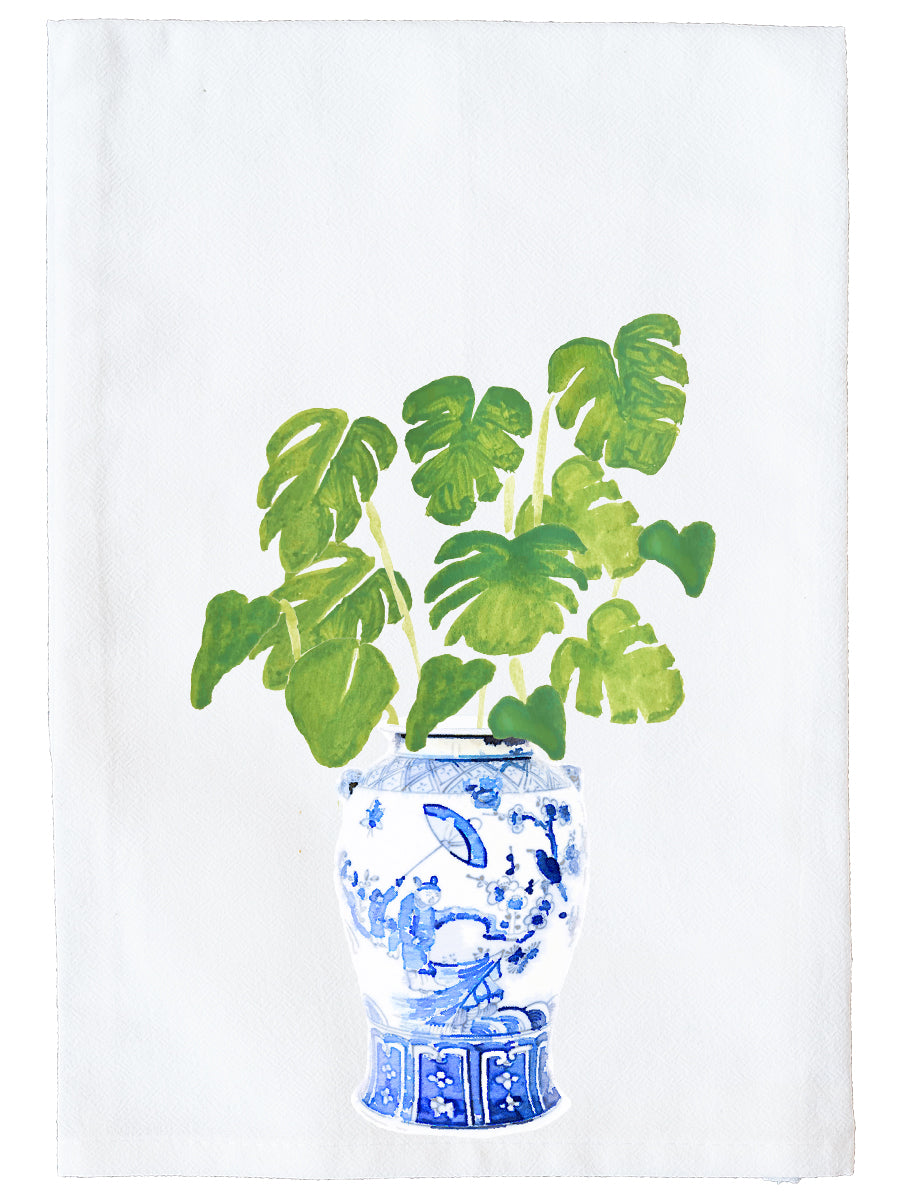 Ginger Jar Heart Palm Kitchen Towel