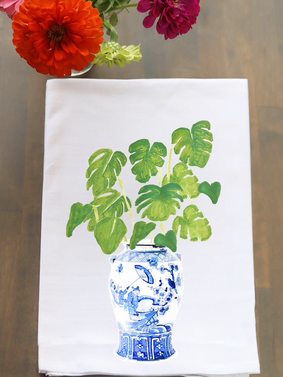 Ginger Jar Heart Palm Kitchen Towel