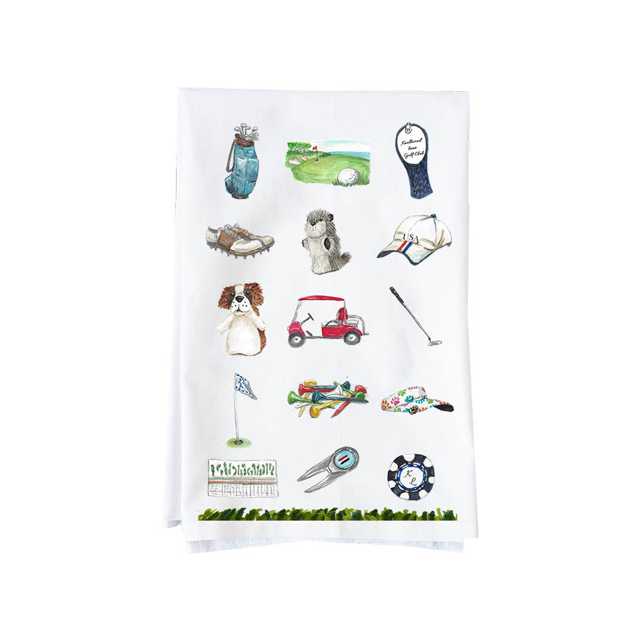 Golf Collage Kitchen Towel