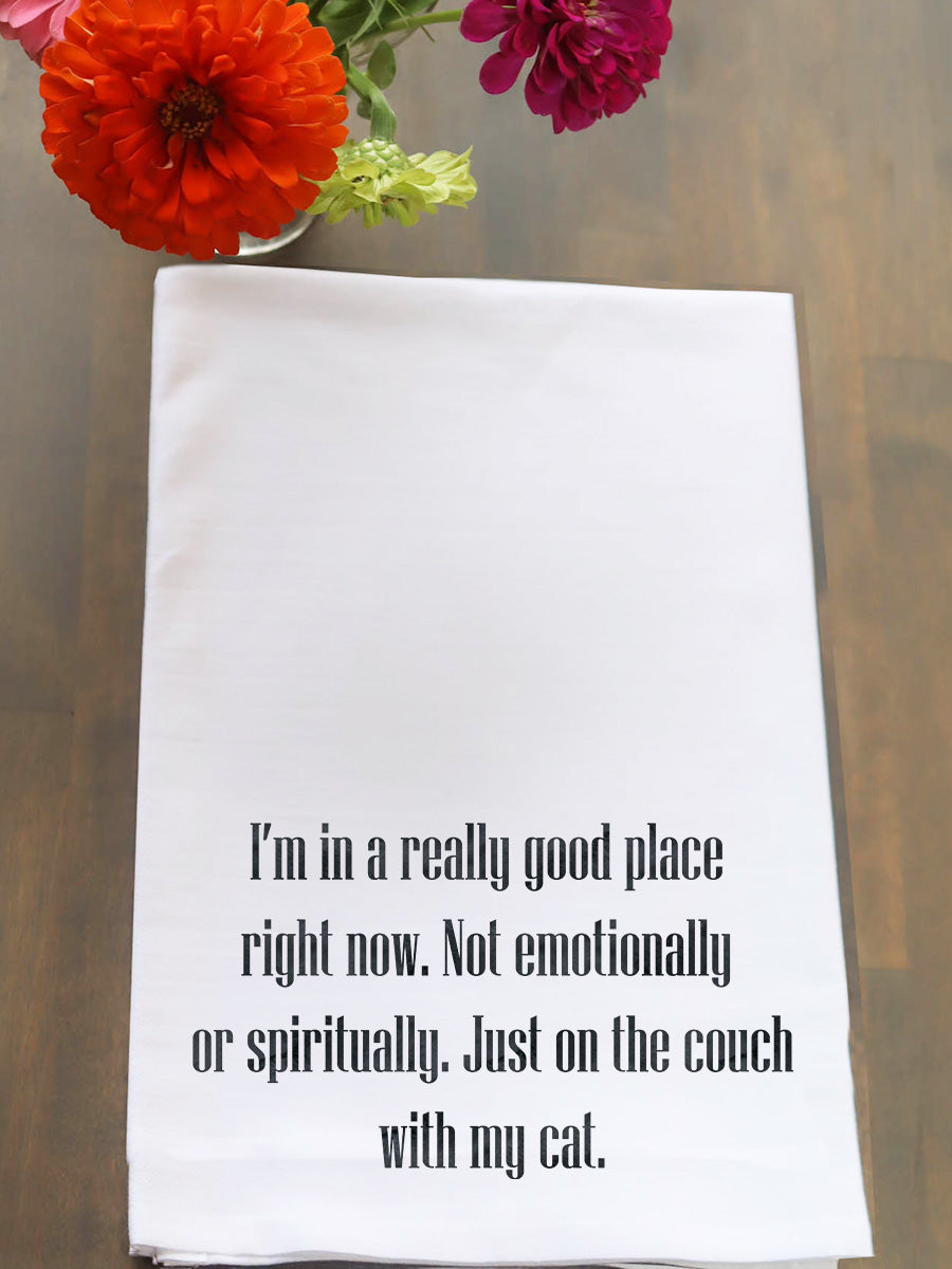 Really Good Place Cat Kitchen Towel