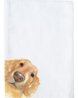 Golden Peeking Corner Kitchen Towel