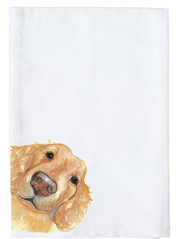 Golden Peeking Corner Kitchen Towel