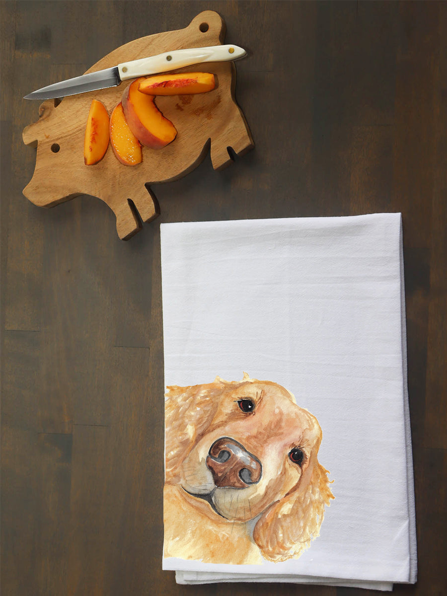 Golden Peeking Corner Kitchen Towel