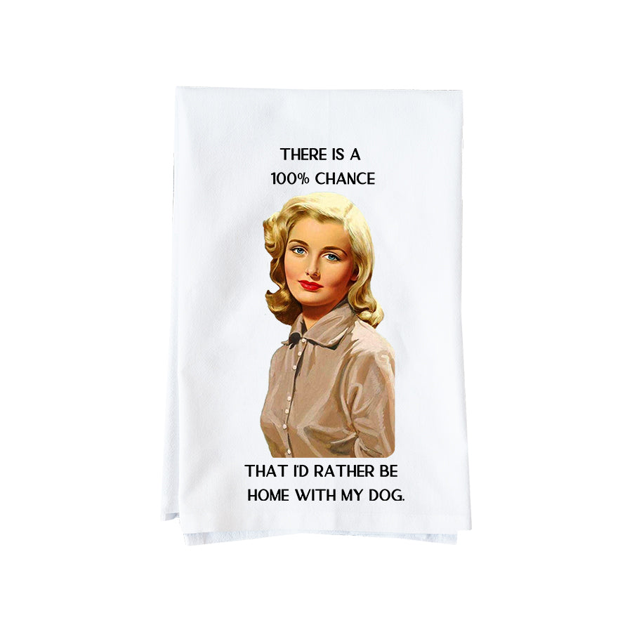 100% Home With my Dog Kitchen Towel