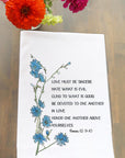 Honor One Another Romans 12 Floral Kitchen Towel