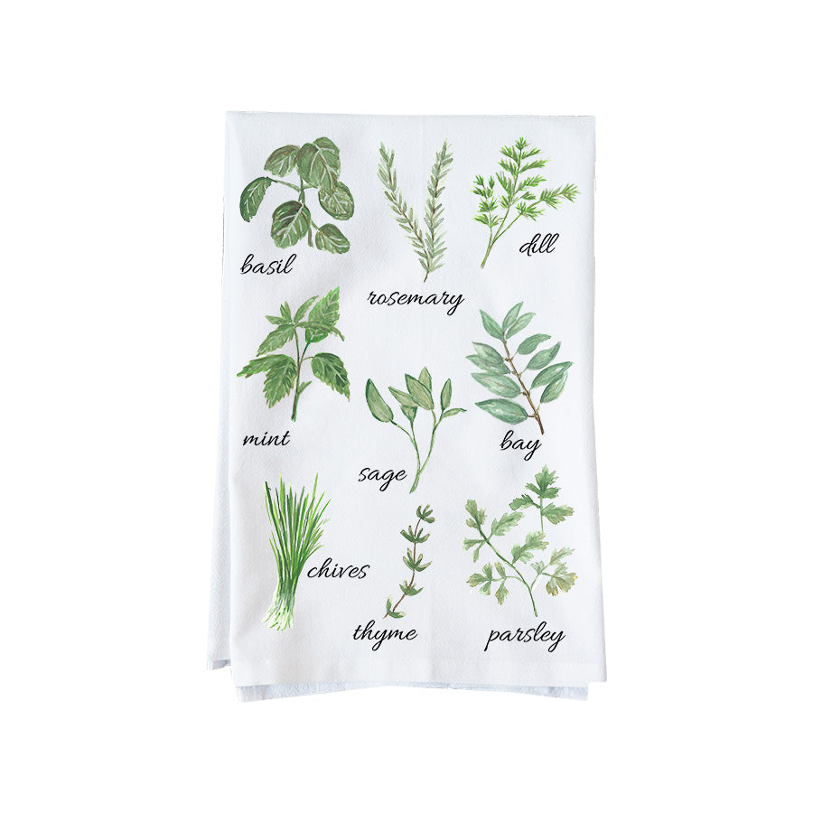 Herb Collage Kitchen Towel