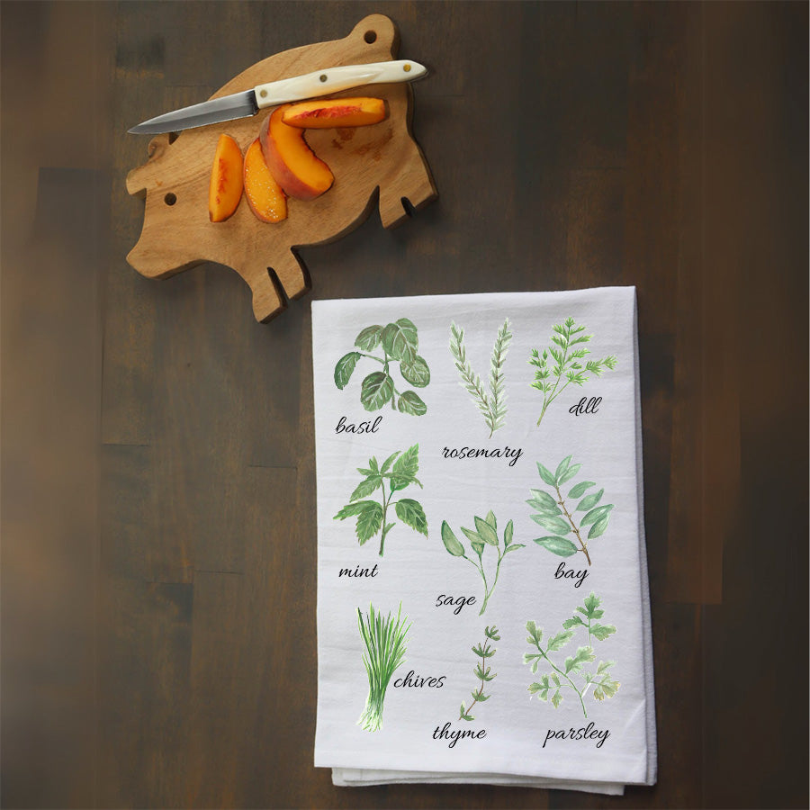 Herb Collage Kitchen Towel