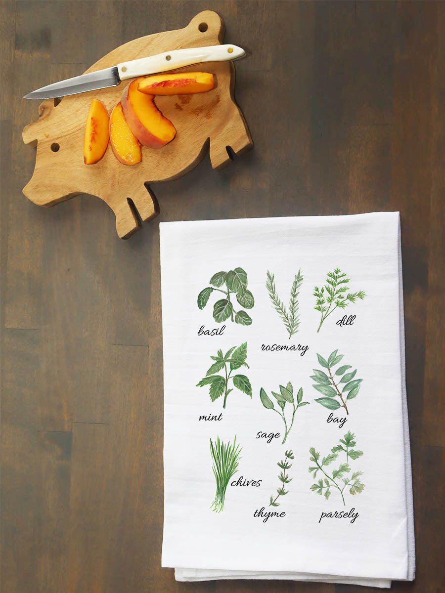 Herb Collage Kitchen Towel