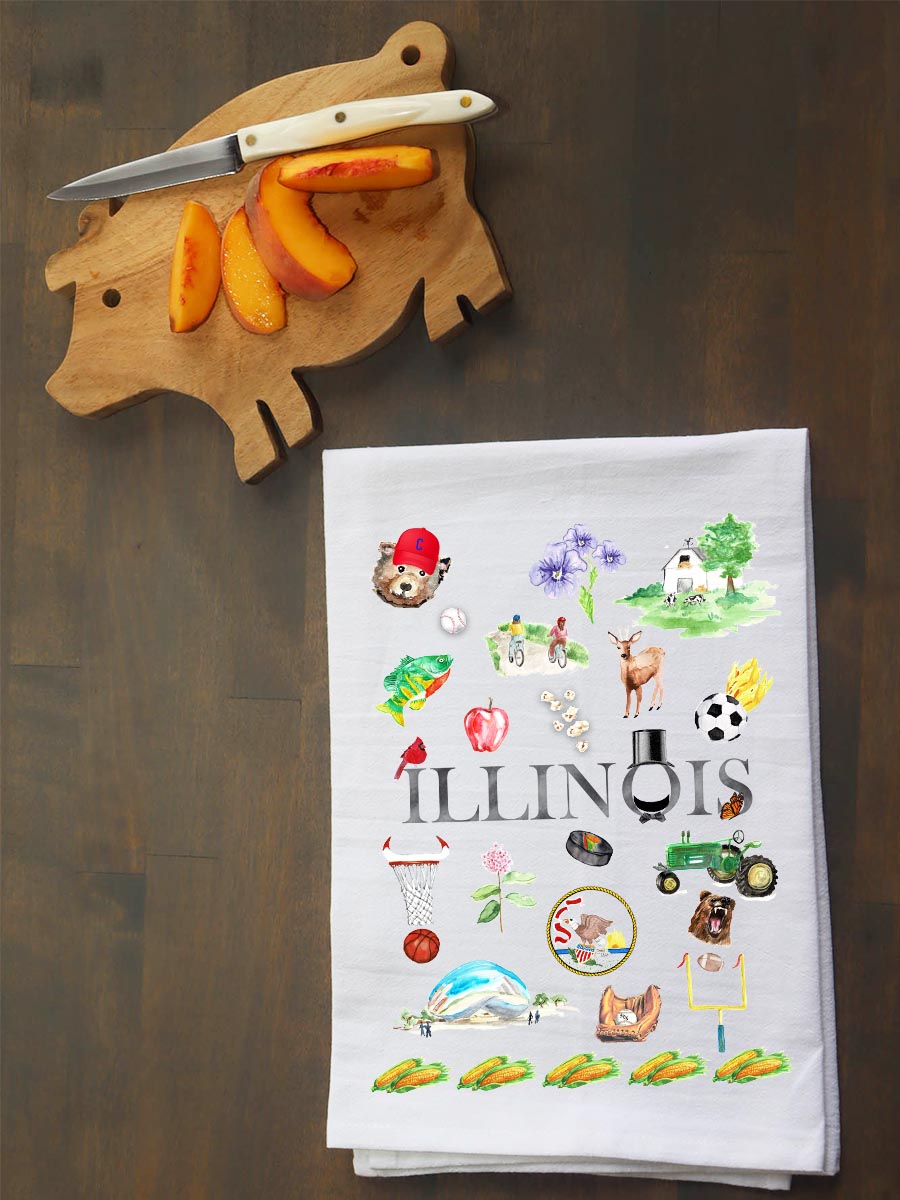 Illinois Collage Kitchen Towel