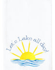 Let's Lake All Day Sun and Waves Kitchen Towel