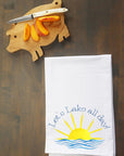 Let's Lake All Day Sun and Waves Kitchen Towel