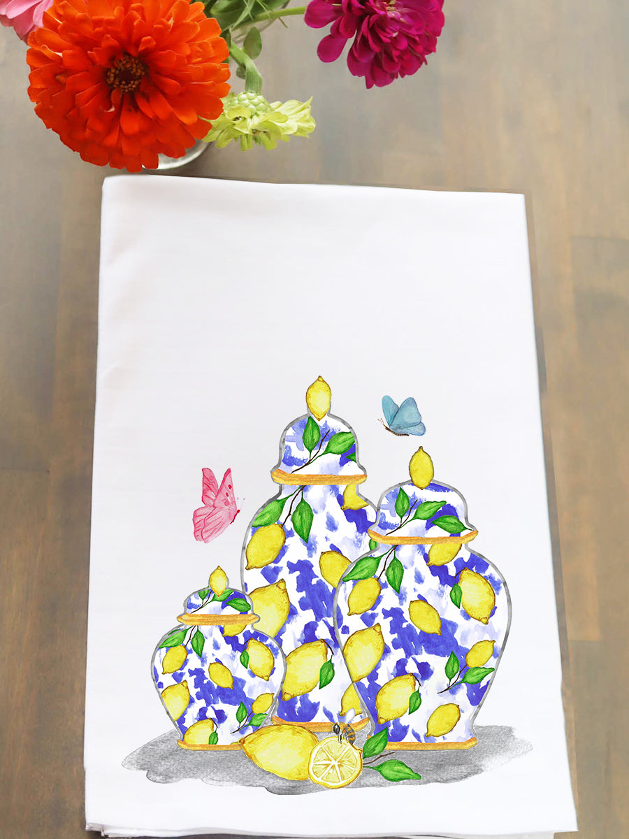 Lemon Ginger Jars Kitchen Towel