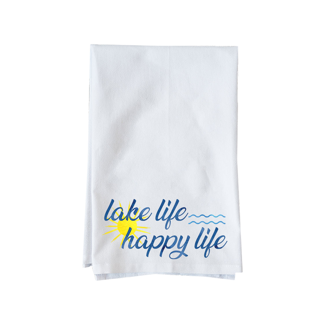 Lake Life Happy Life Kitchen Towel
