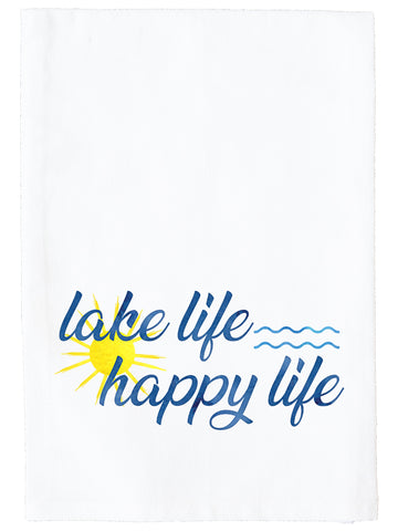 Llake Life Happy Life Kitchen Towel