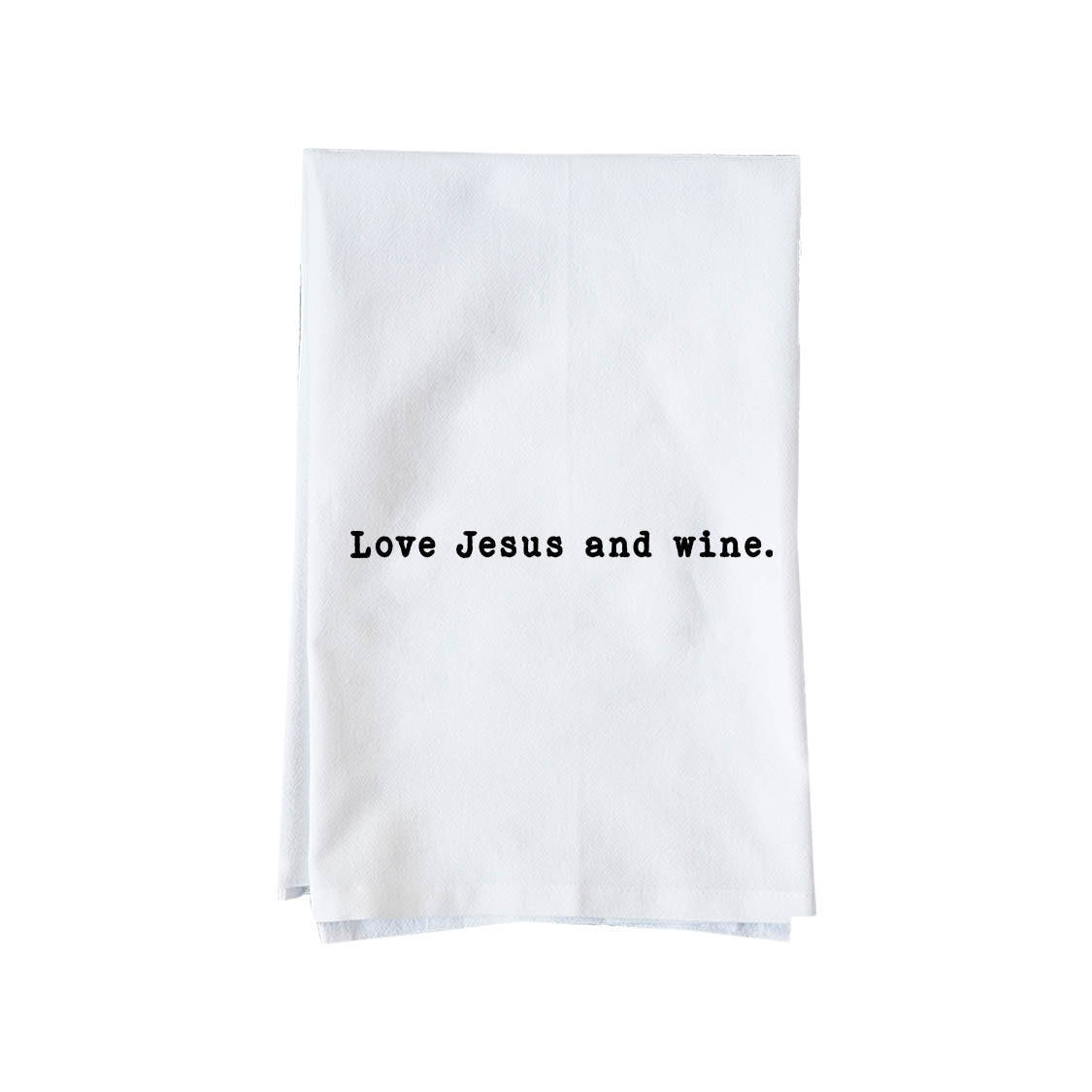 Love Jesus and wine Kitchen Towel