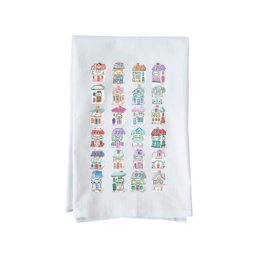Spice Houses Collage Kitchen Towel