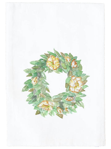 Magnolia Wreath Kitchen Towel