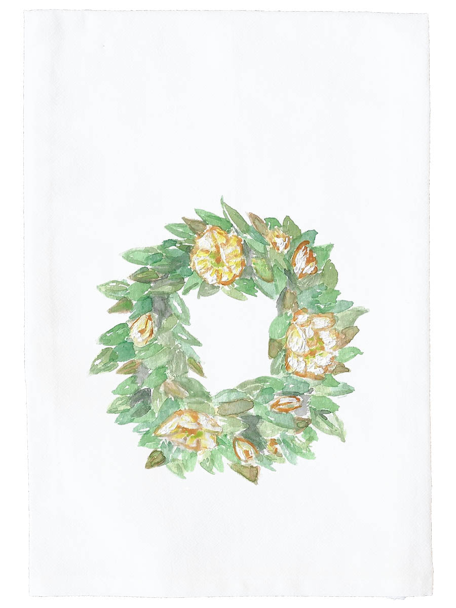 Magnolia Wreath Kitchen Towel