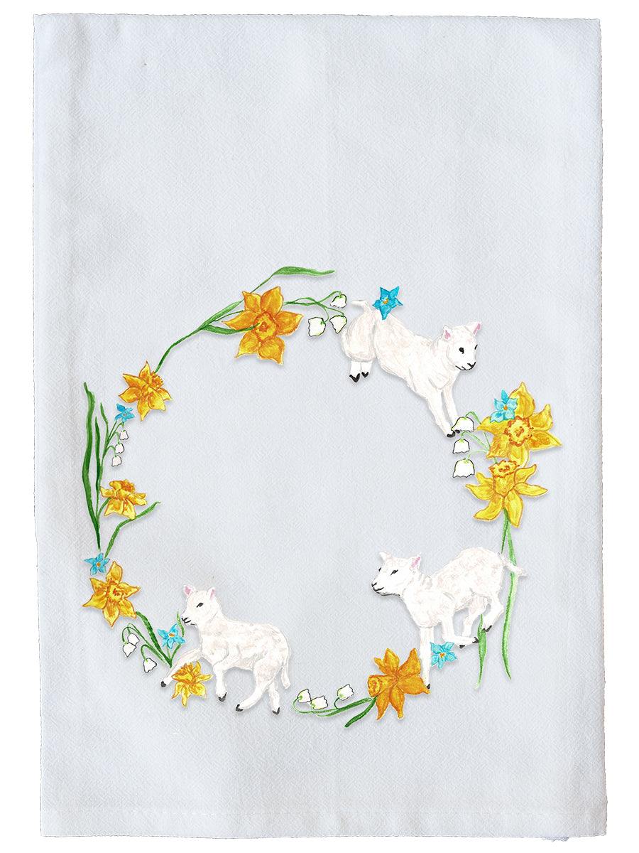 March Wreath with Options Kitchen Towel