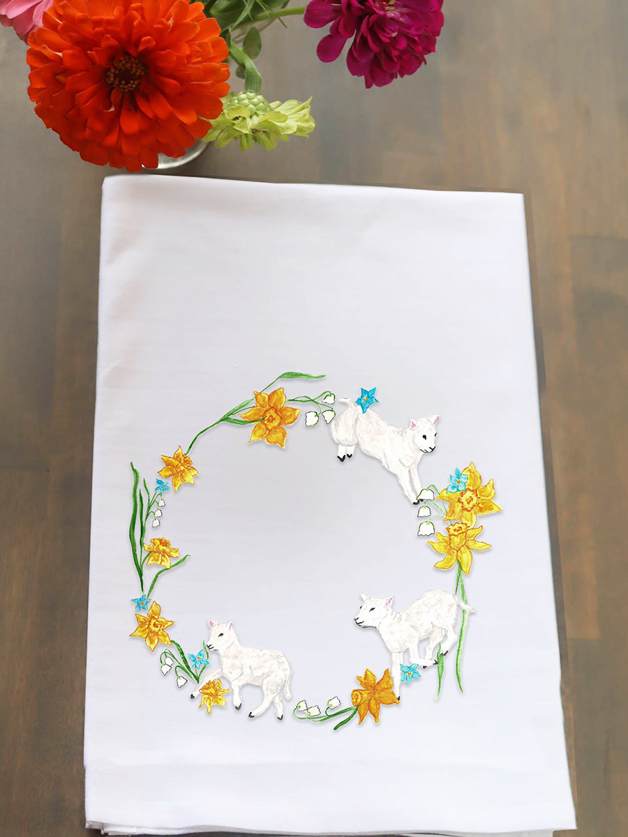 March Wreath with Options Kitchen Towel