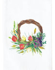 Mixed Floral Wreath Kitchen Towel