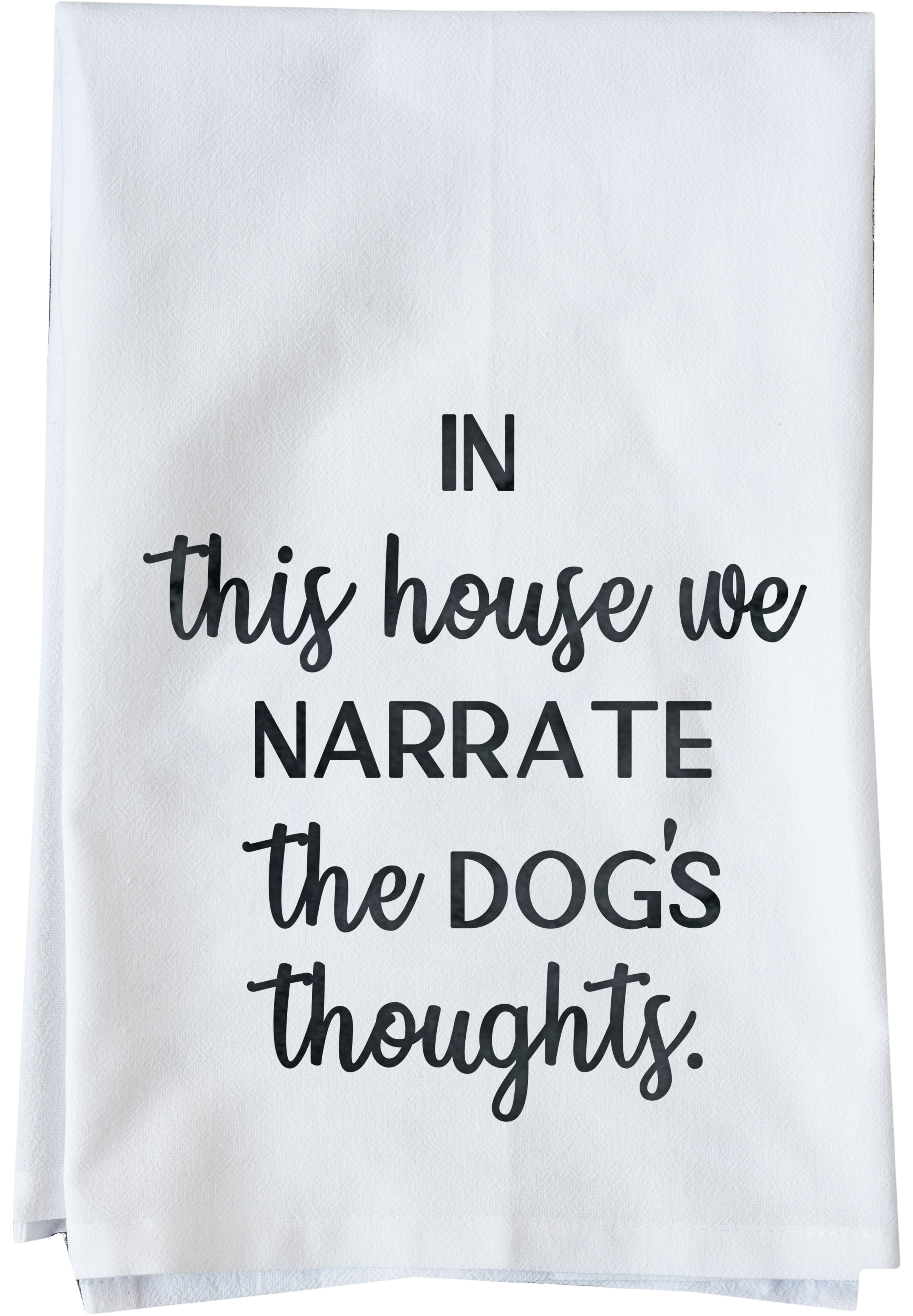 Narrate Dog's Thoughts Kitchen Towel