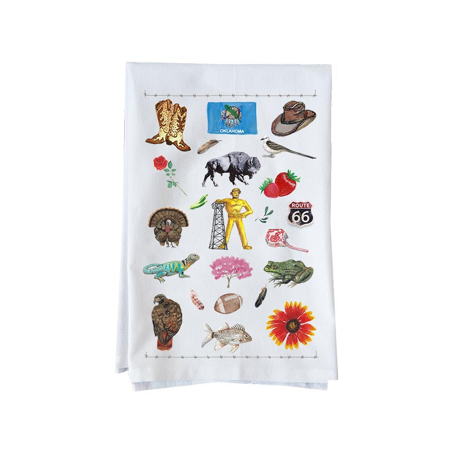 Oklahoma Collage Kitchen Towel