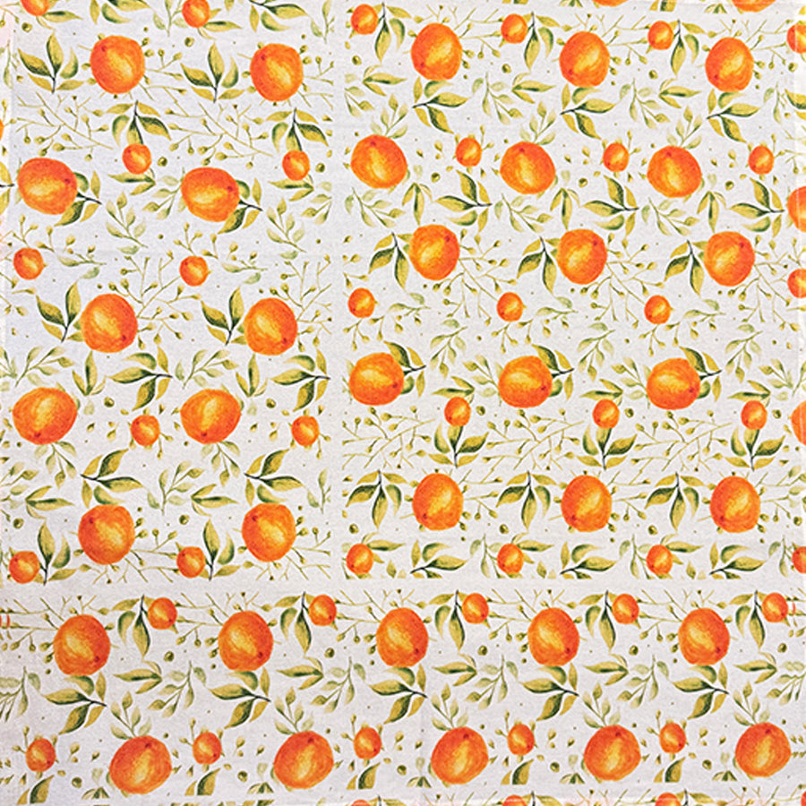 Orange Collage All Over Print Kitchen Towel