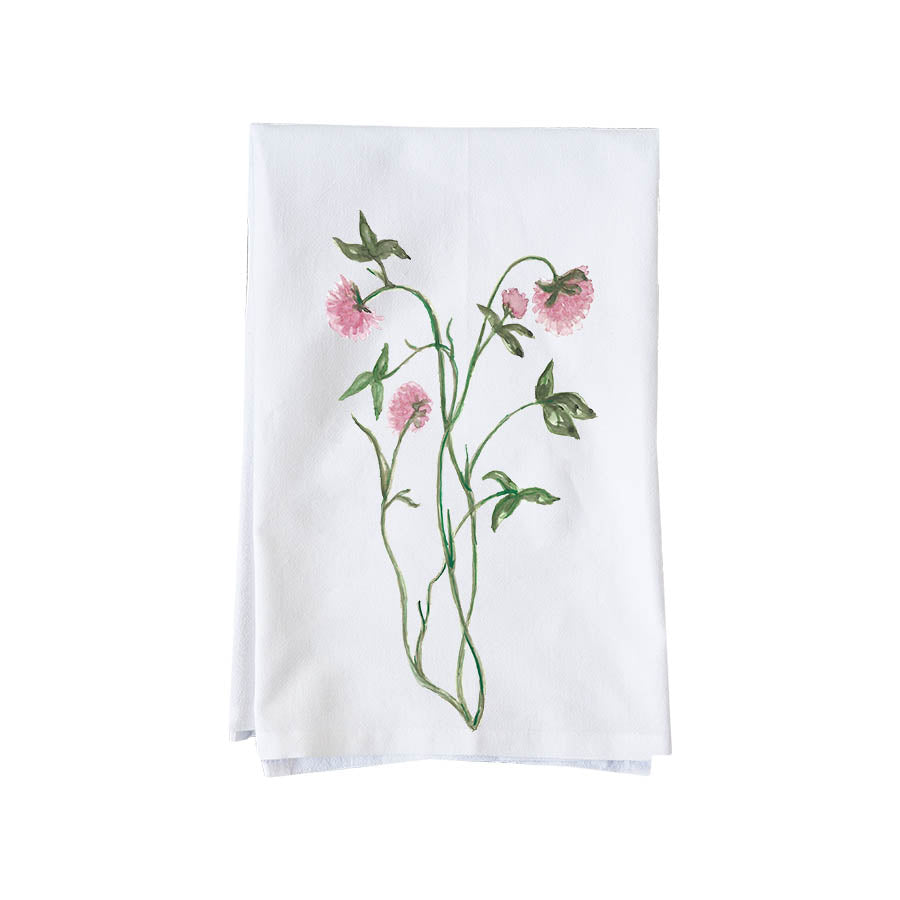 Pink Clovers Kitchen Towel
