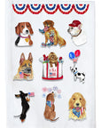 Patriotic Dog Collage Kitchen Towel