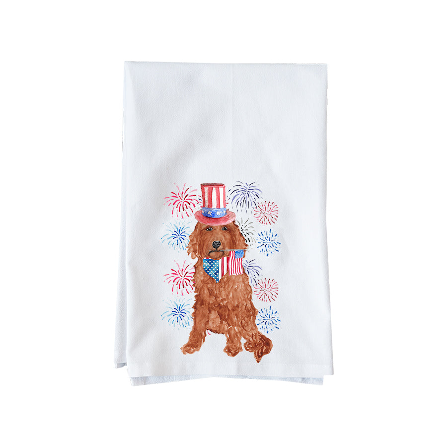 Patriotic Doodle Kitchen Towel