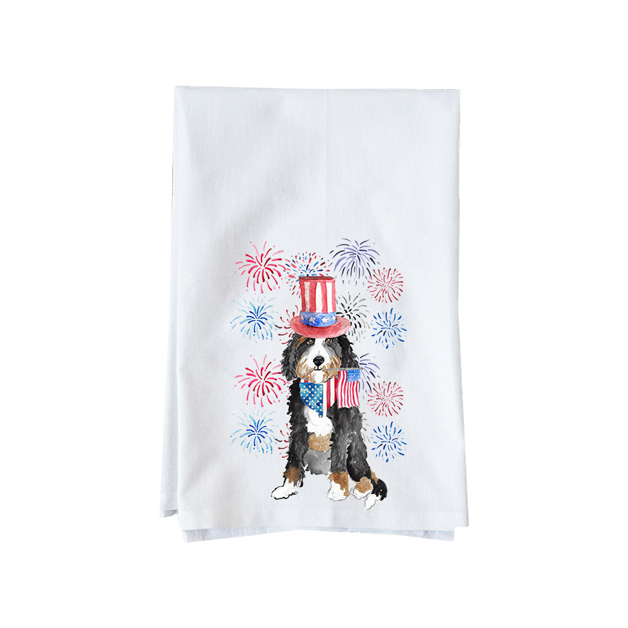 Patriotic Doodle Kitchen Towel