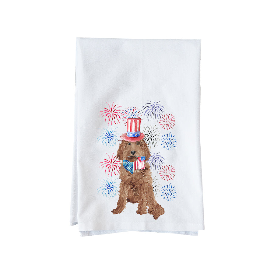 Patriotic Doodle Kitchen Towel