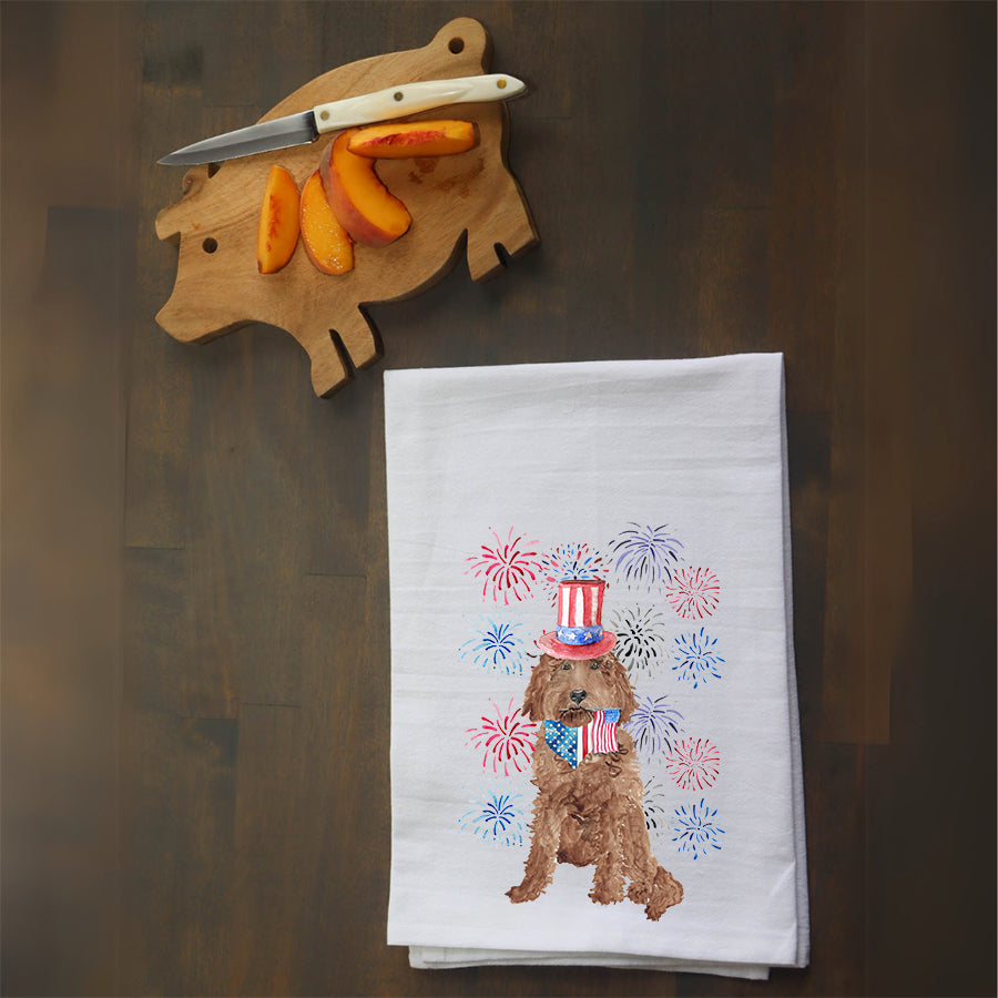 Patriotic Doodle Kitchen Towel