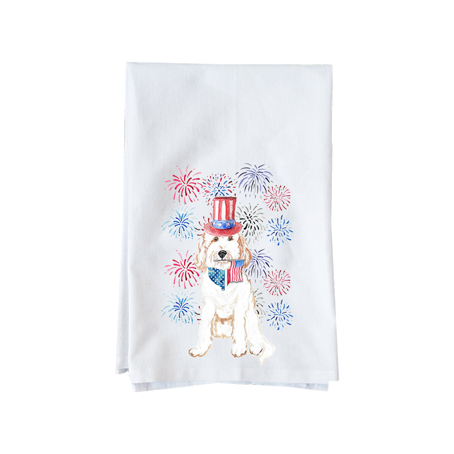 Patriotic Doodle Kitchen Towel